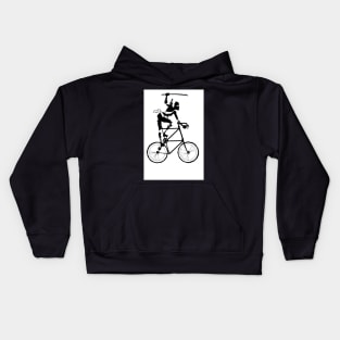 Attack of the Tallbike Ninja grosvenordesign grosvenor John Kids Hoodie